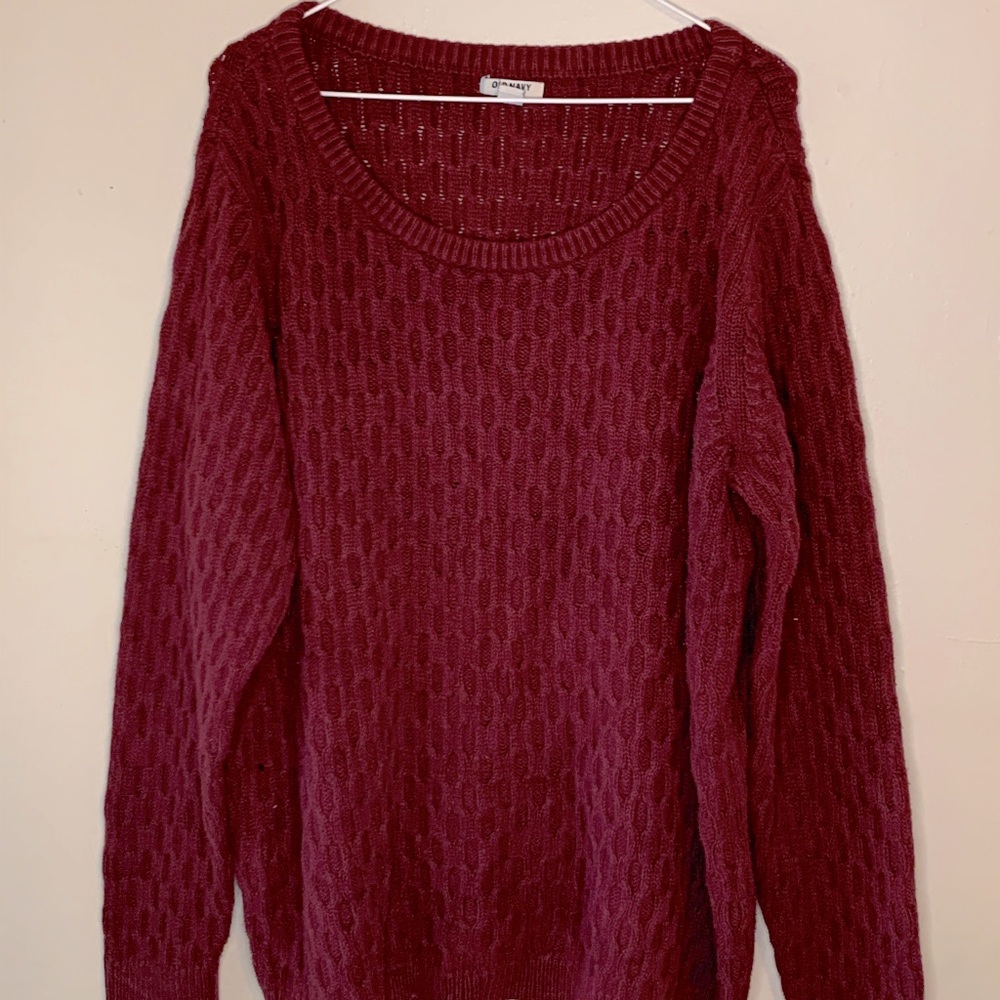 Maroon Knitted Sweater